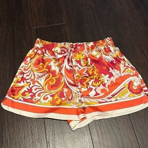 Printed Silk Shorts